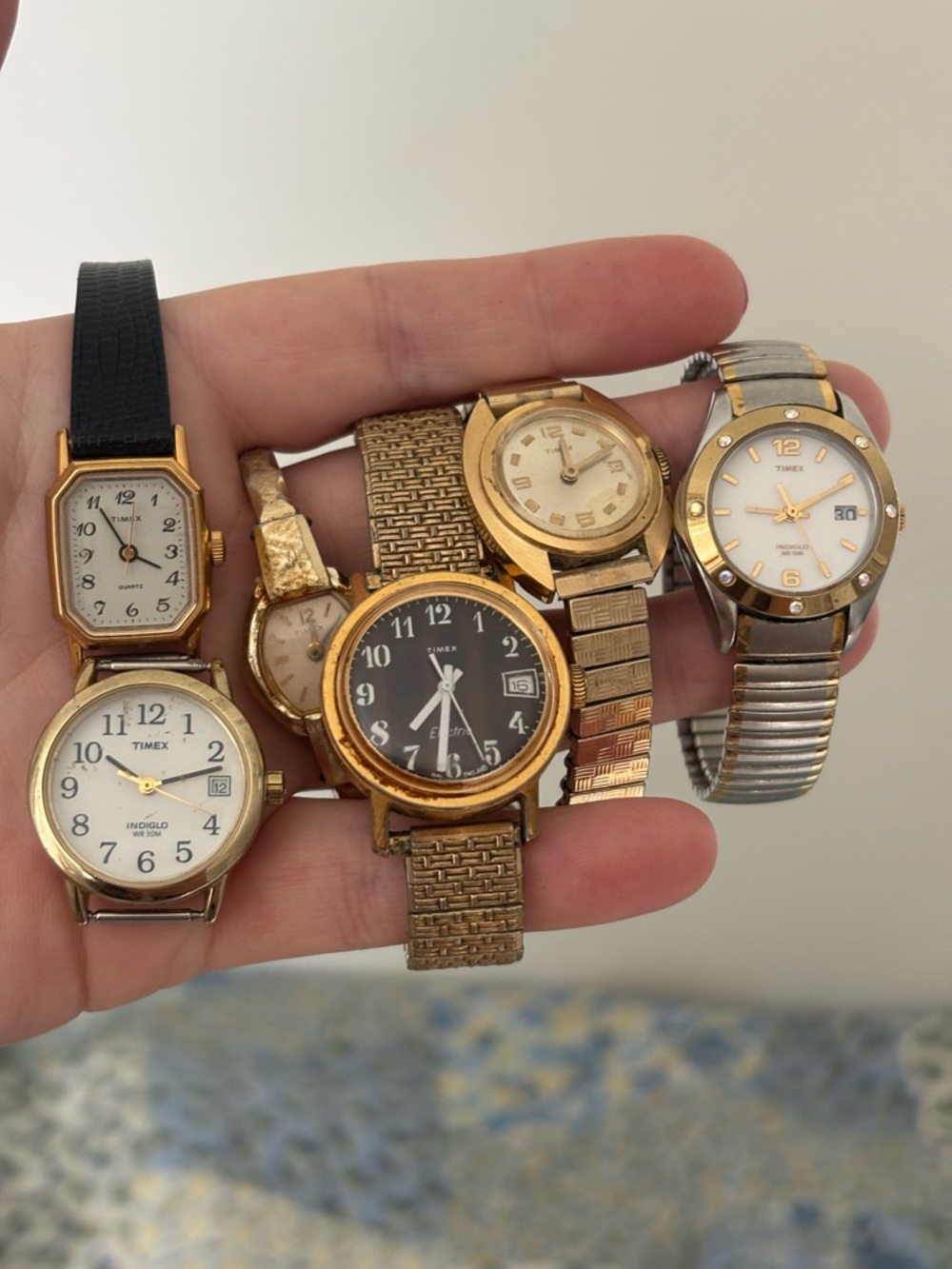 Lot of Timex Mixed Gold Tone Watch Lot